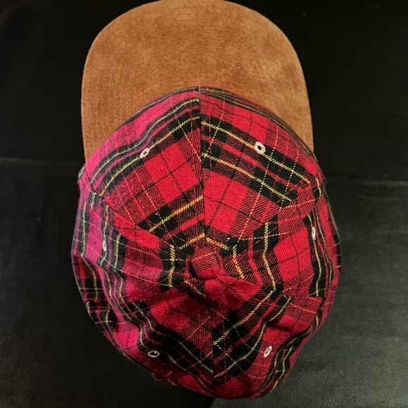 The Cap Red plaid Snapback OSFA  Retro /Y2K - Picture 2 of 5